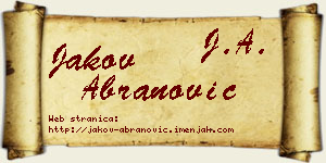 Jakov Abranović vizit kartica